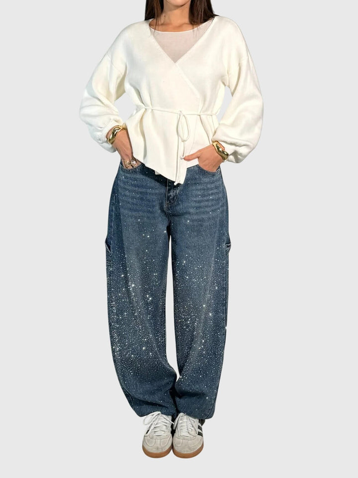 Kimberly | Women’s Sparkle Diamond Denim Trousers