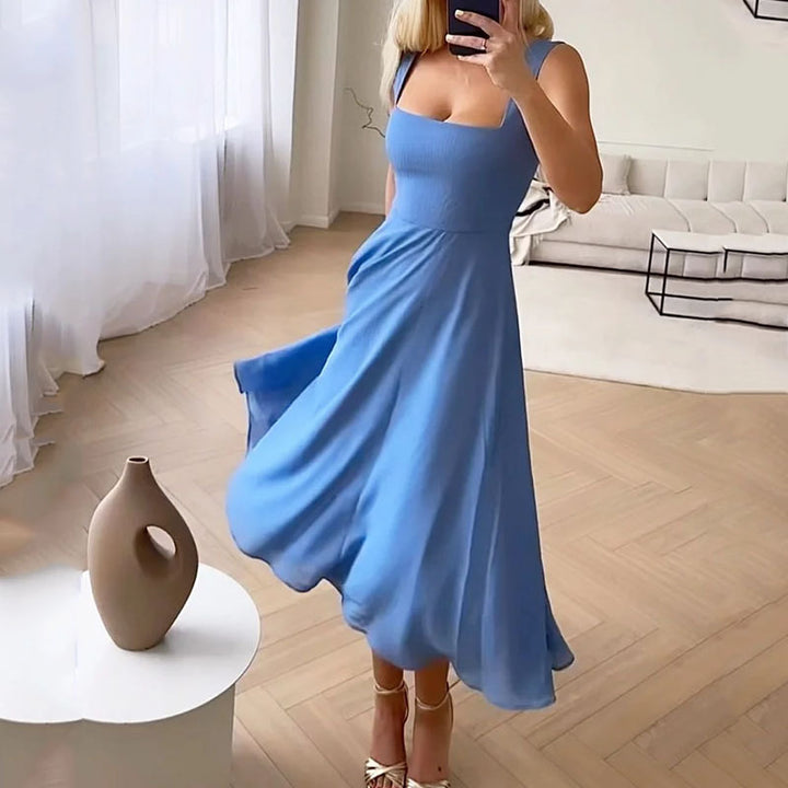 Hannah | Women's Wedding Guest Elegant Square Midi Dress