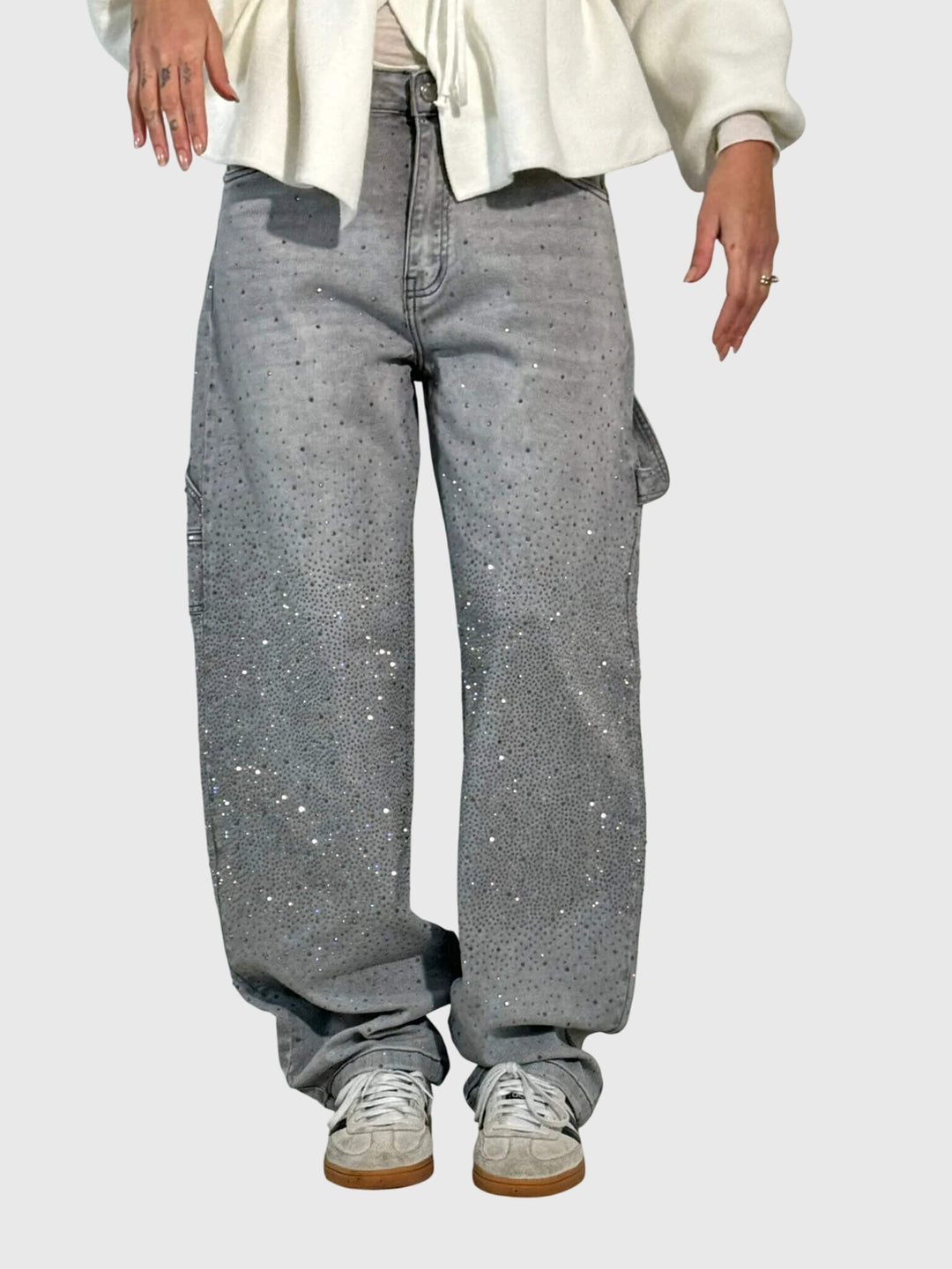 Kimberly | Women’s Sparkle Diamond Denim Trousers