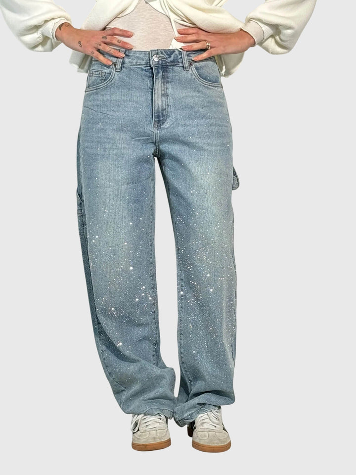 Kimberly | Women’s Sparkle Diamond Denim Trousers