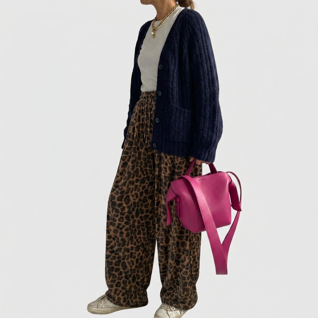 Amara - Leopard Print Wide-Leg Pants