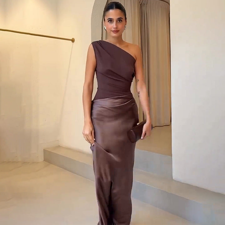 Maya | Women's Wedding Guest Dress One-Shoulder Evening Dress