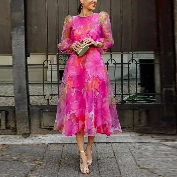 Blair | Women's Wedding Guest Dress Formal Floral Midi Dress