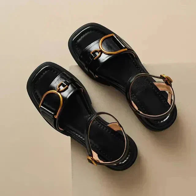 Amara | Buckled Flat Sandals
