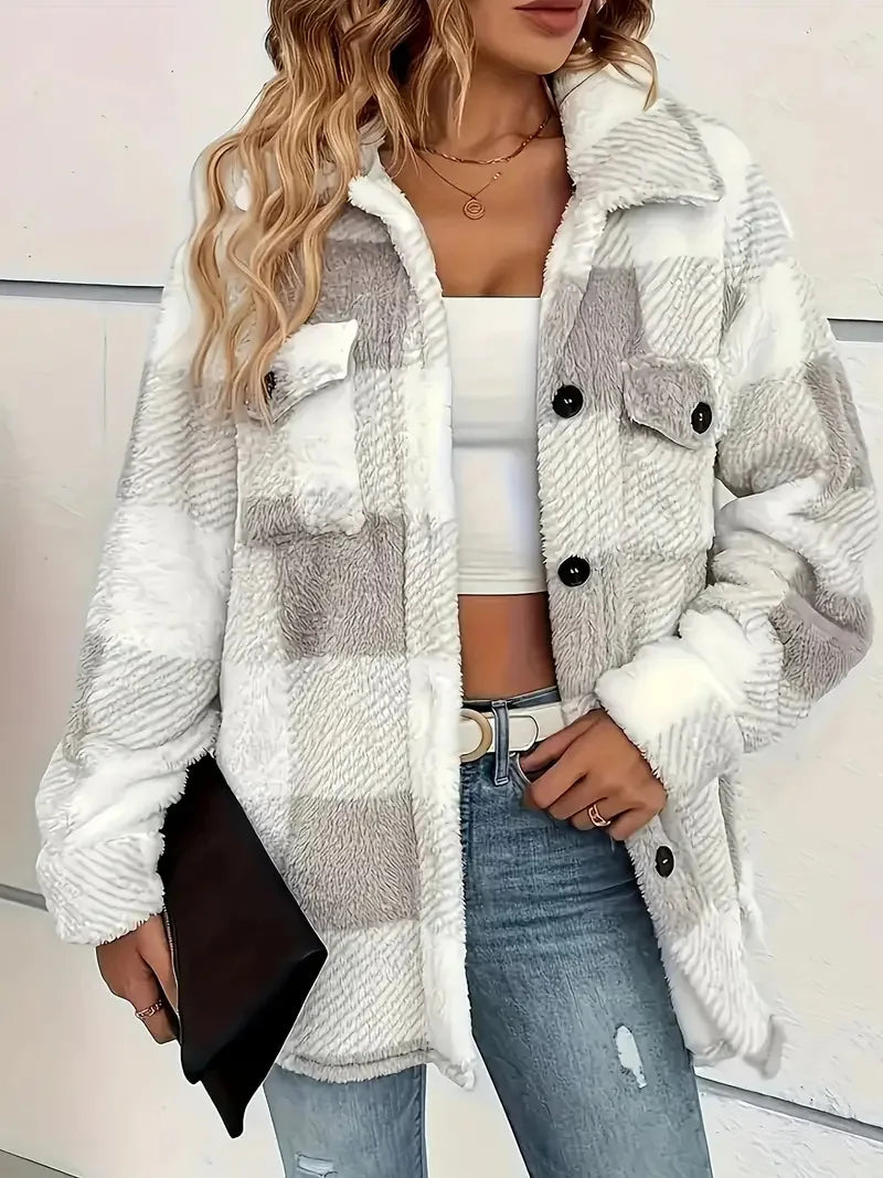 Martin | Stylish Plaid Fleece Jacket