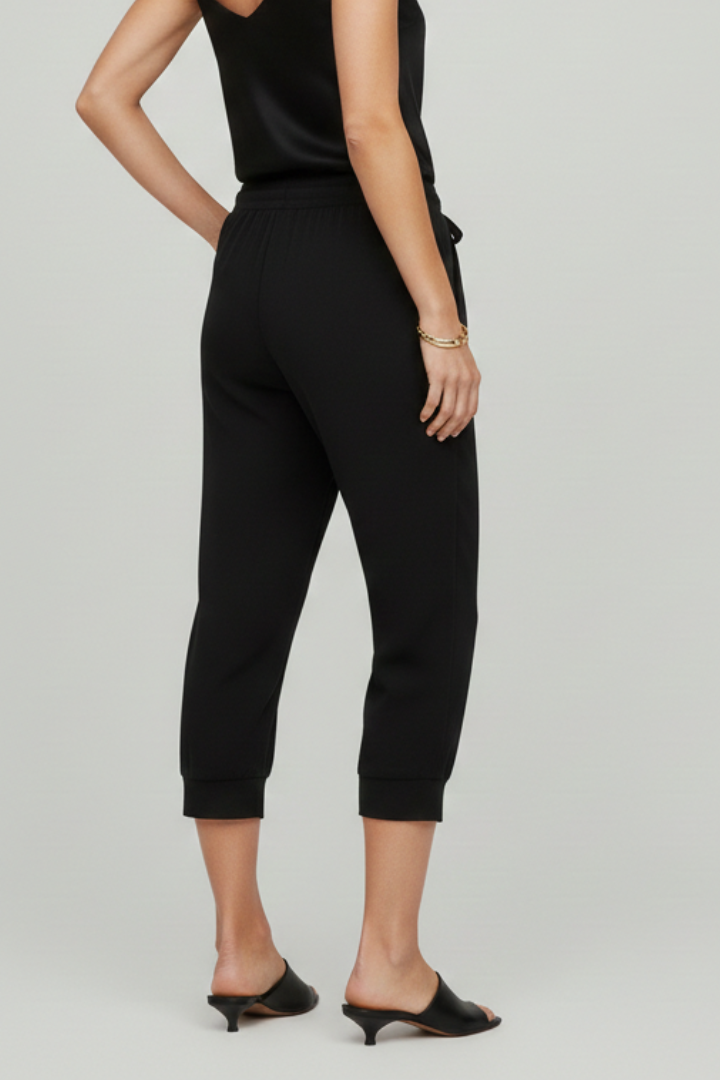 Audrey | Women's Capri Trousers with Drawstring Waist and Side Pockets