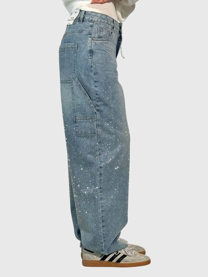 Kimberly | Women’s Sparkle Diamond Denim Trousers