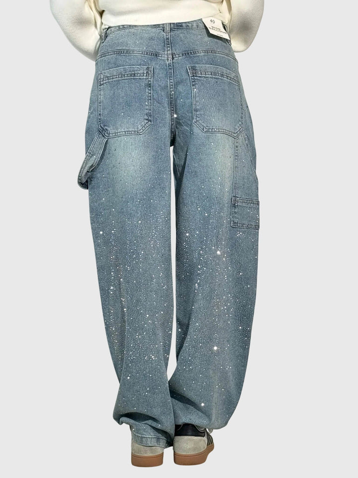 Kimberly | Women’s Sparkle Diamond Denim Trousers