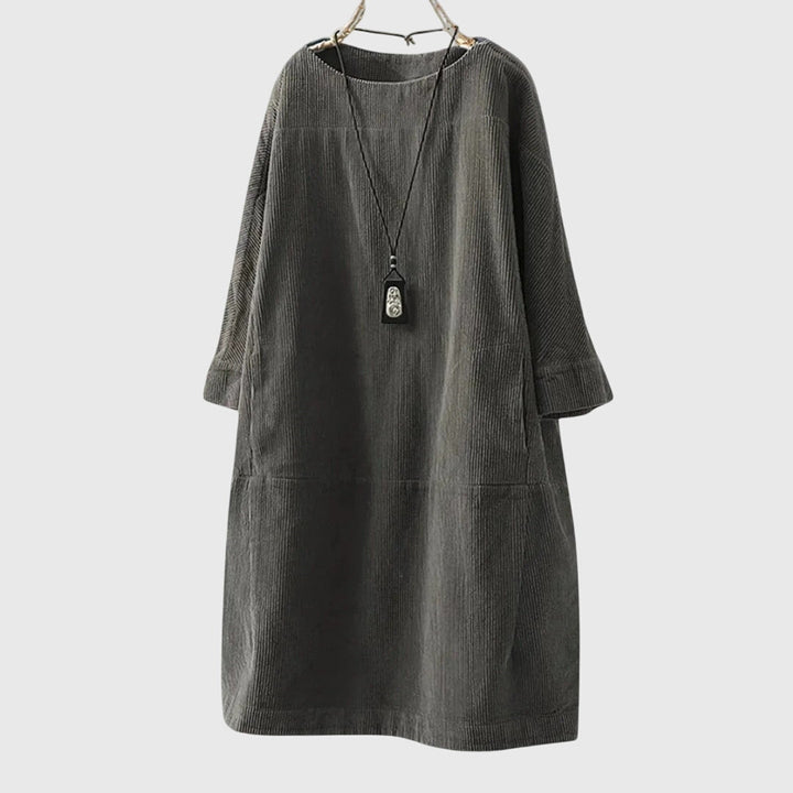 Grace | Relaxed Corduroy Midi Dress