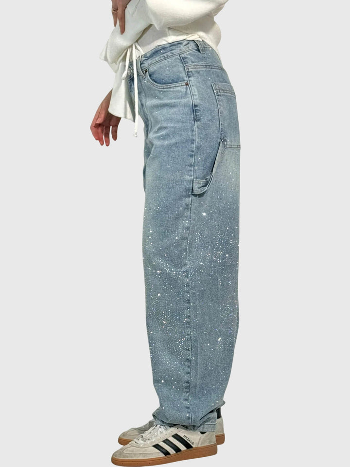 Kimberly | Women’s Sparkle Diamond Denim Trousers