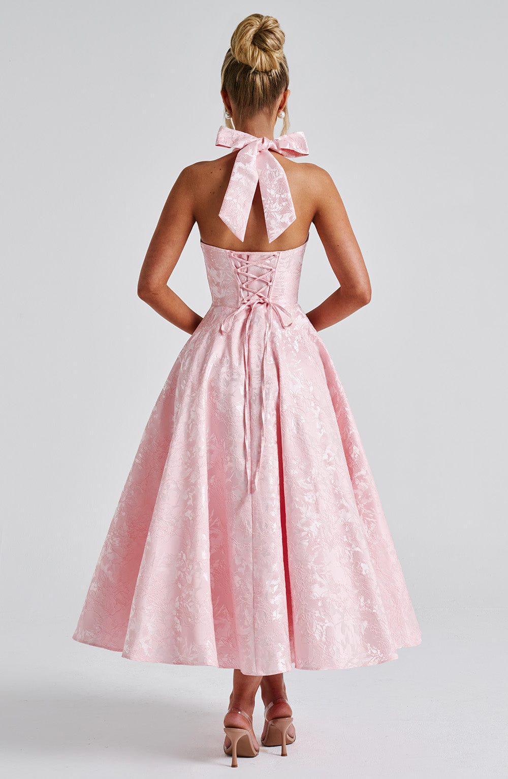 Kimberly | Women’s Wedding Guest Dress Halter Midi Dress