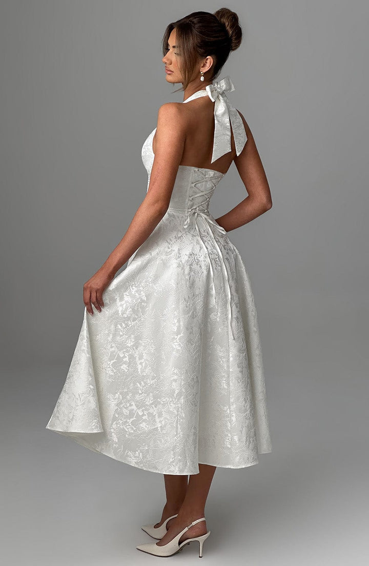 Kimberly | Women’s Wedding Guest Dress Halter Midi Dress