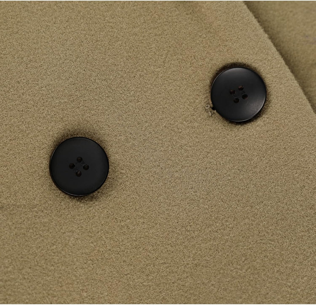 Women's Notch Lapel Longline Coat with Side Pockets