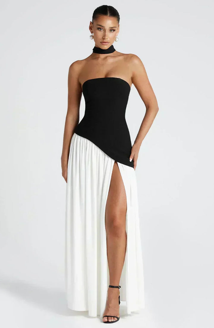 Emily | Women's Wedding Guest Asymmetric Maxi Dress
