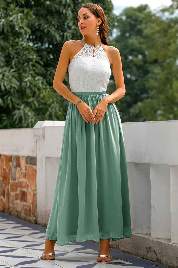 Madison | Women's Wedding Guest Halter Maxi Dress