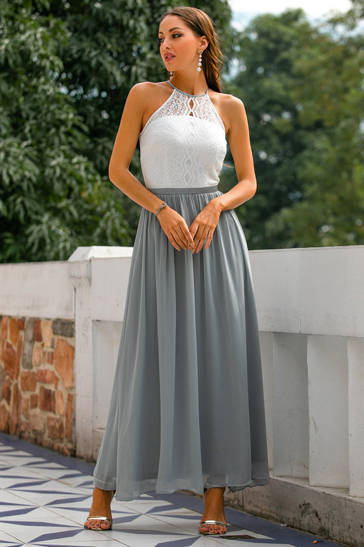 Madison | Women's Wedding Guest Halter Maxi Dress