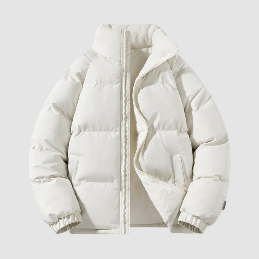 Women's Hooded Puffer Jacket with Fleece Lining