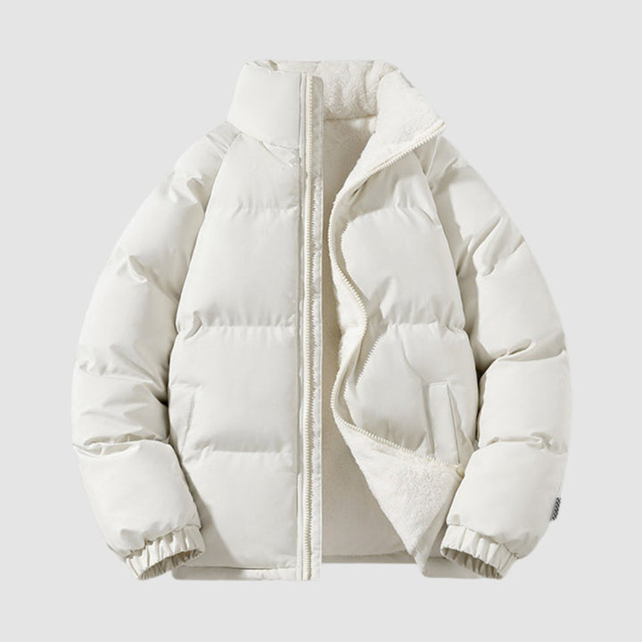 Women's Hooded Puffer Jacket with Fleece Lining