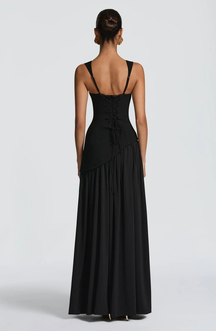 Isabella | Women's A-Line Sleeveless Fitted-Waist Maxi Dress
