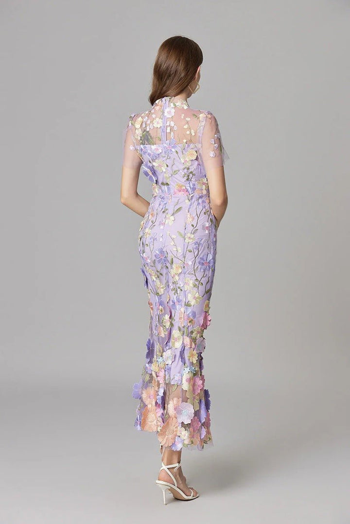 Scarlett | Women's Floral Applique Sleeveless Maxi Dress