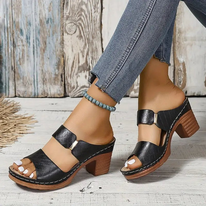 Emma | Women's Orthopaedic Cushioned Block Heel Sandals