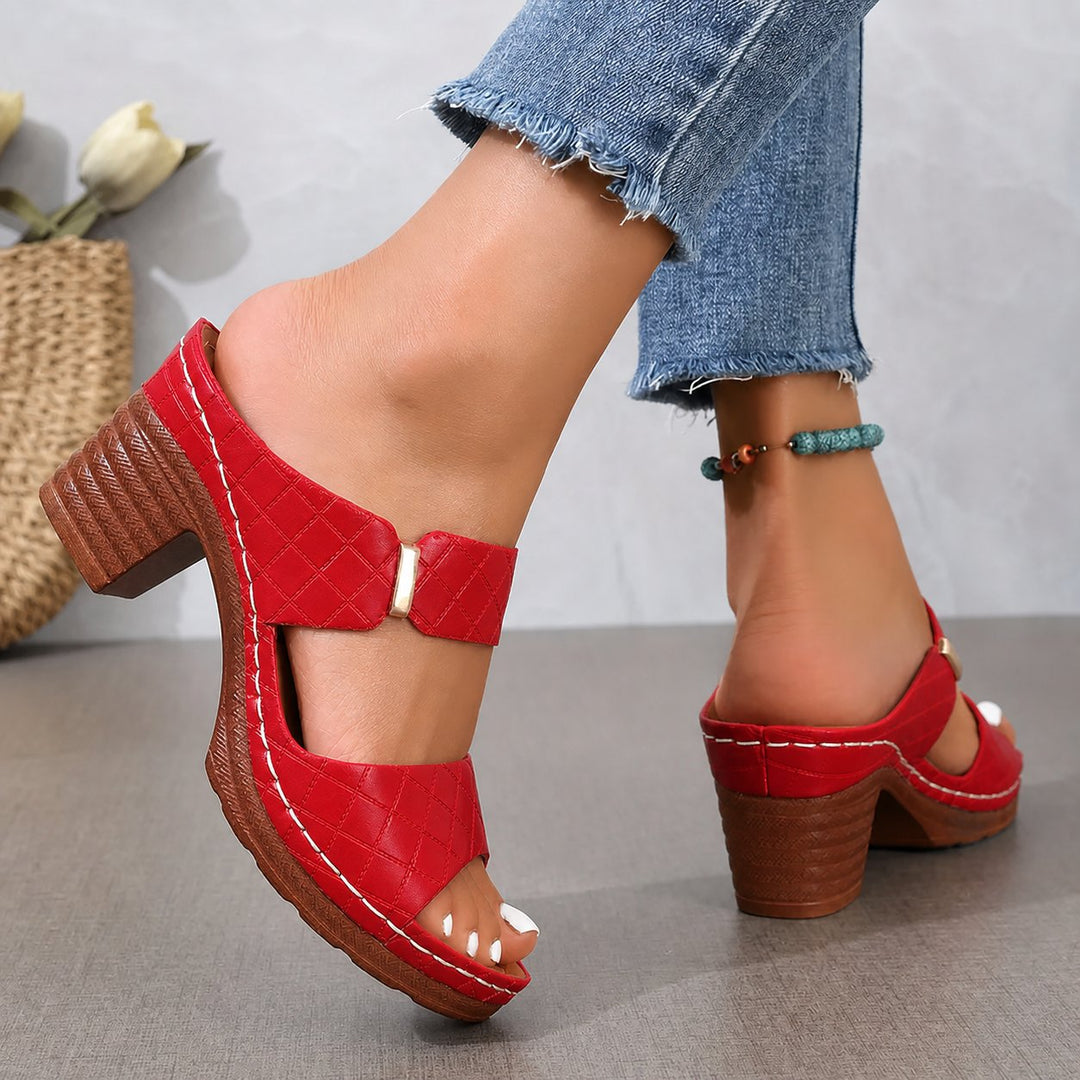 Emma | Women's Orthopaedic Cushioned Block Heel Sandals