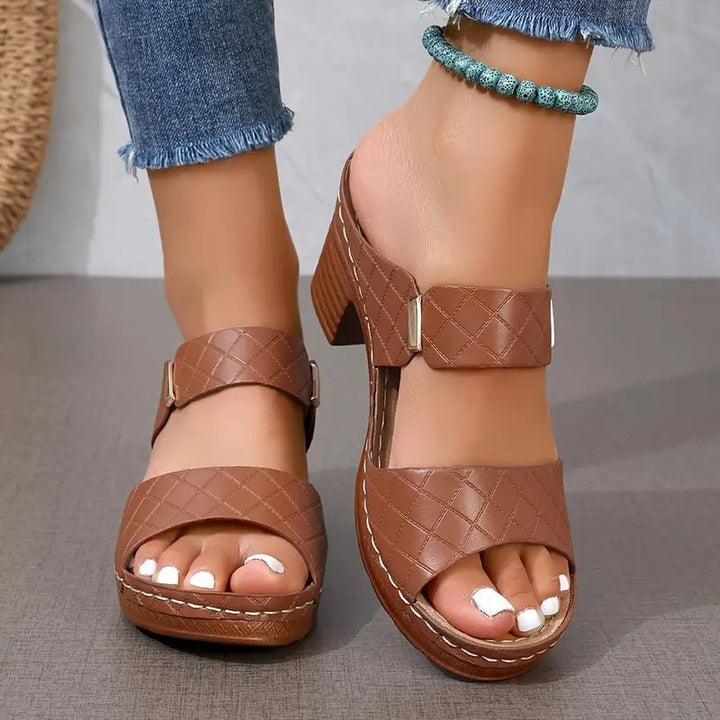 Emma | Women's Orthopaedic Cushioned Block Heel Sandals