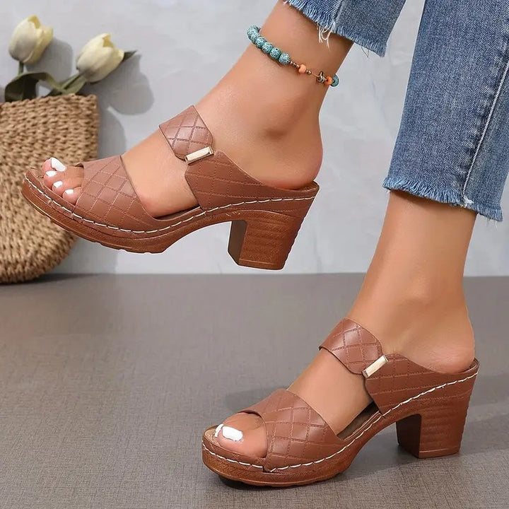 Emma | Women's Orthopaedic Cushioned Block Heel Sandals