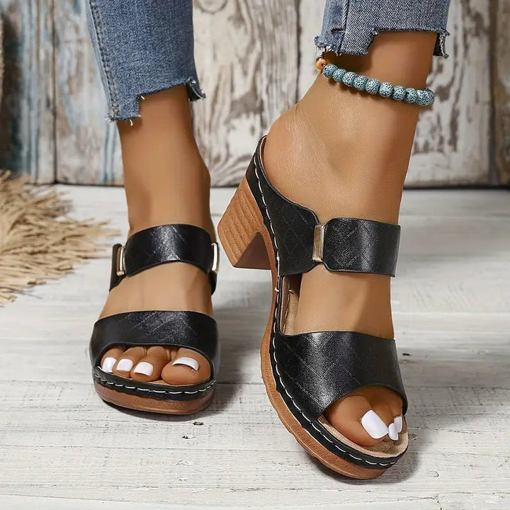 Emma | Women's Orthopaedic Cushioned Block Heel Sandals