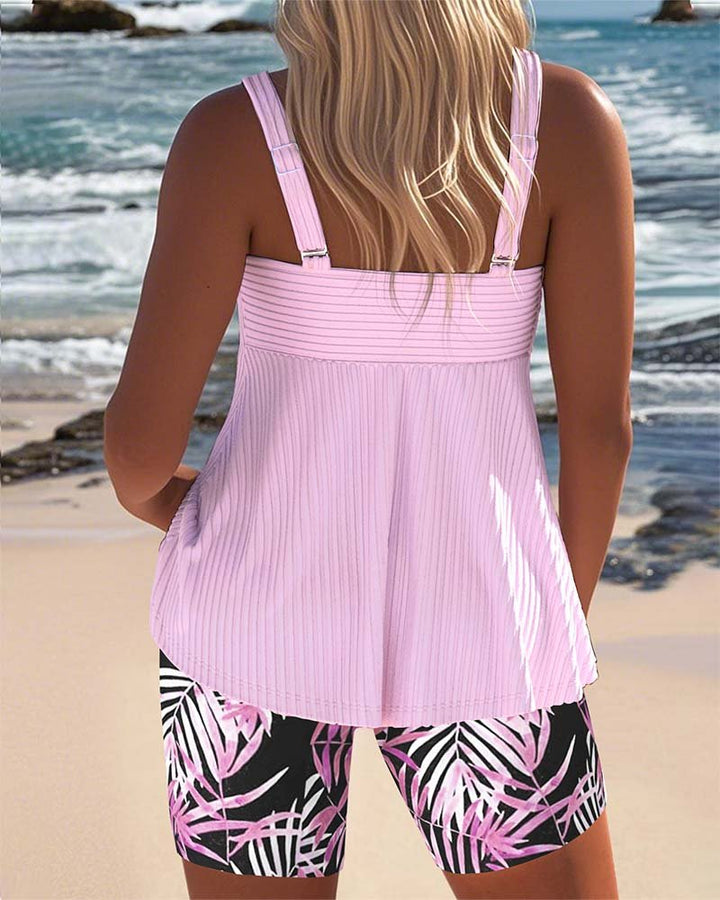 Isabella | Women's Tummy Control Printed Tankini Swimsuit Set